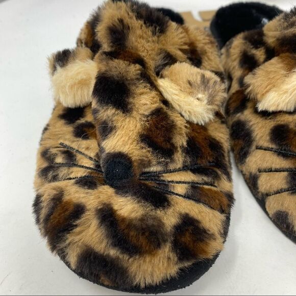 DIRTY Laundry Cozy Faux Fur Leopard Kitty Cat Backless Slipper Slide Mule Scuff - Picture 5 of 8